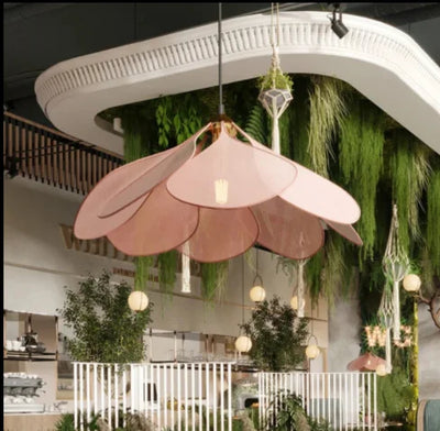 Vellora | Petal Pendant Light With Soft Floral Glow For Living Rooms - OpalDwell
