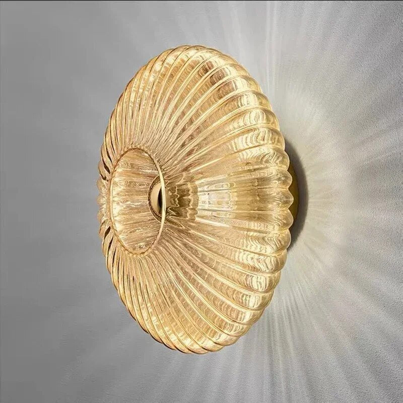 AeroLume Ripple Glass Wall Lamp for Ambient Lighting - OpalDwell