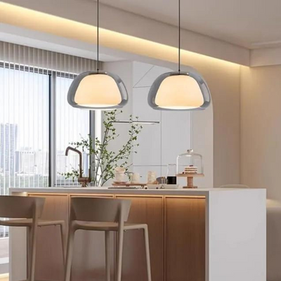 Luminex | Double Glass Dome Pendant Light With Soft Glow - OpalDwell