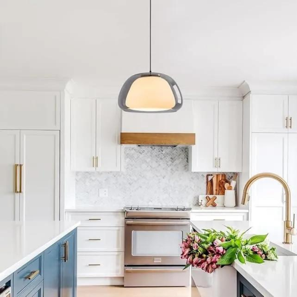 Luminex | Double Glass Dome Pendant Light With Soft Glow - OpalDwell