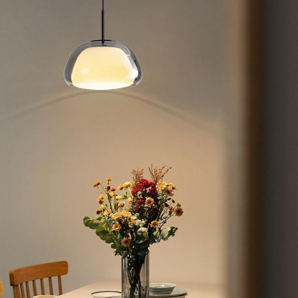 Luminex | Double Glass Dome Pendant Light With Soft Glow - OpalDwell