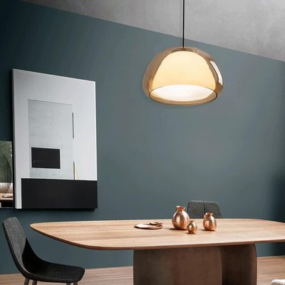 Luminex | Double Glass Dome Pendant Light With Soft Glow - OpalDwell