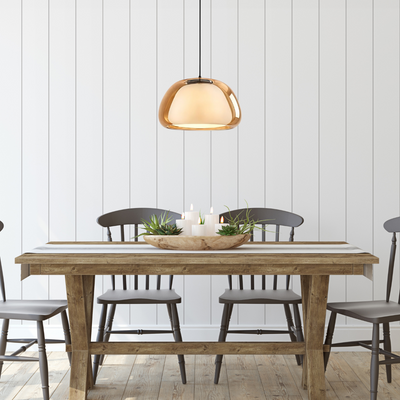 Luminex | Double Glass Dome Pendant Light With Soft Glow - OpalDwell