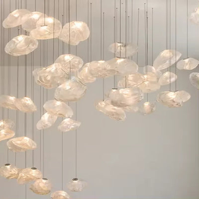 Luminara Cascade Glass Chandelier With Aluminum Frame OpalDwell