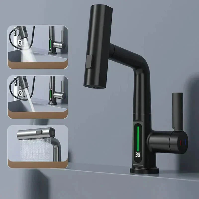 AquaLuxe Digital Waterfall Faucet | OpalDwell OpalDwell