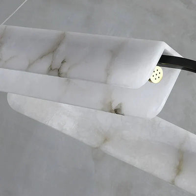 Solara Alabaster Chandelier With Genuine Stone Accents - OpalDwell