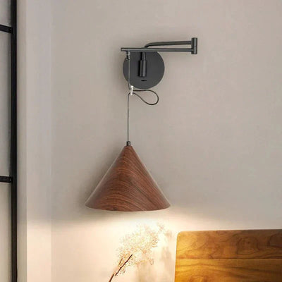 Aeron Swing-Arm Wall Lamp With Adjustable Reading Light - OpalDwell