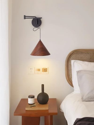 Aeron Swing-Arm Wall Lamp With Adjustable Reading Light - OpalDwell