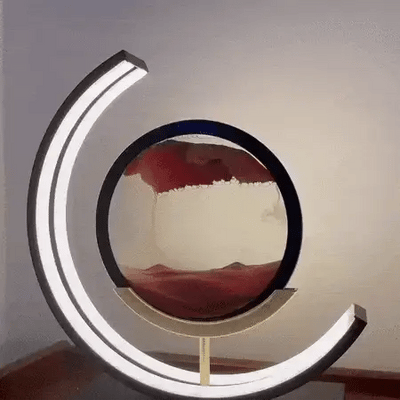 Hourglass Sands Desk Lamp With Warm Glow Accent Finish - OpalDwell