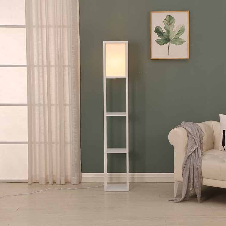 Rowan | Floor Lamp With Shelves OpalDwell