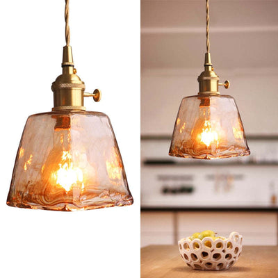 Aurelia Retro LED Pendant Light in Gold Metal Fixture - OpalDwell