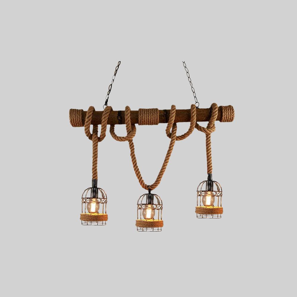 AstraLume Retro Metal and Wood Pendant Lamp for Living Rooms - OpalDwell