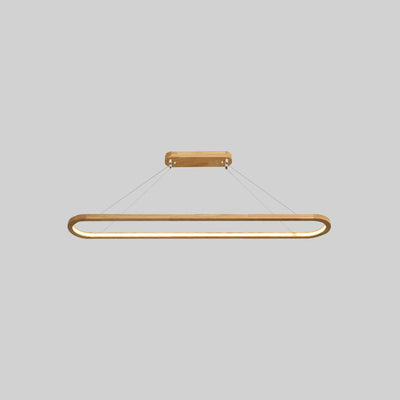 LumaWood Modern Hanging Lamp Metal And Wood With LED - OpalDwell