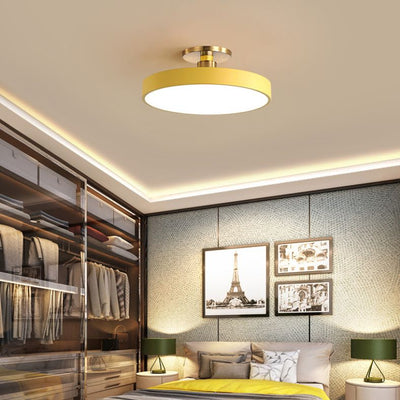 Vesper Flush Mount Ceiling Light Slim Round Fixture - OpalDwell