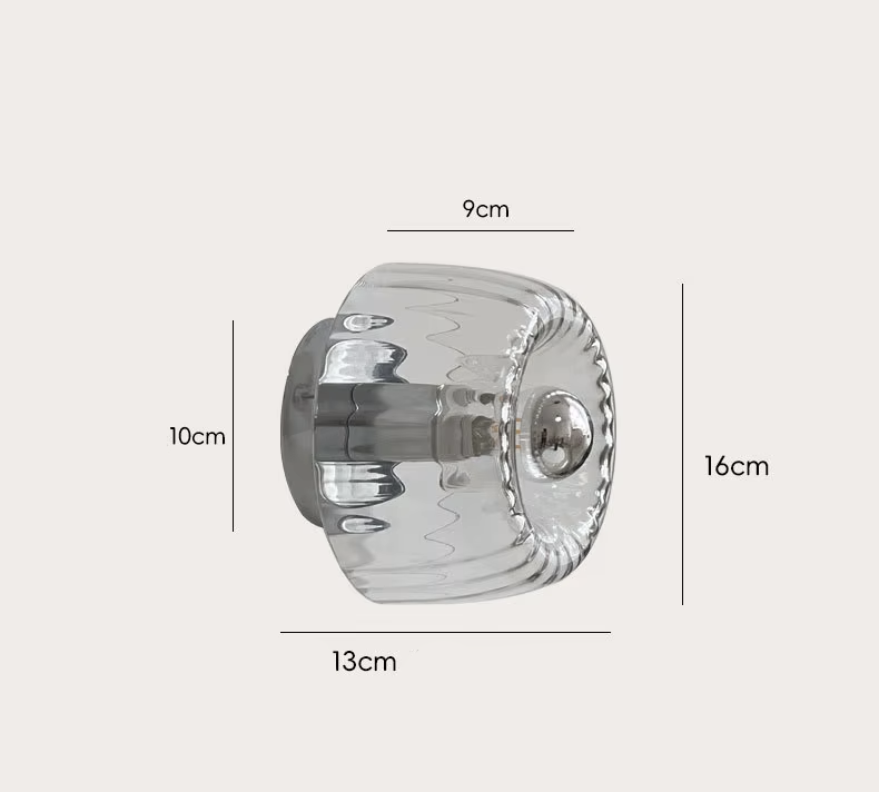 Lyris Nordic Glass Wall Sconce for Bedroom and Hallway - OpalDwell