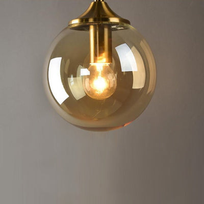 Glass Torch Wall Light in Brass | OpalDwell - OpalDwell