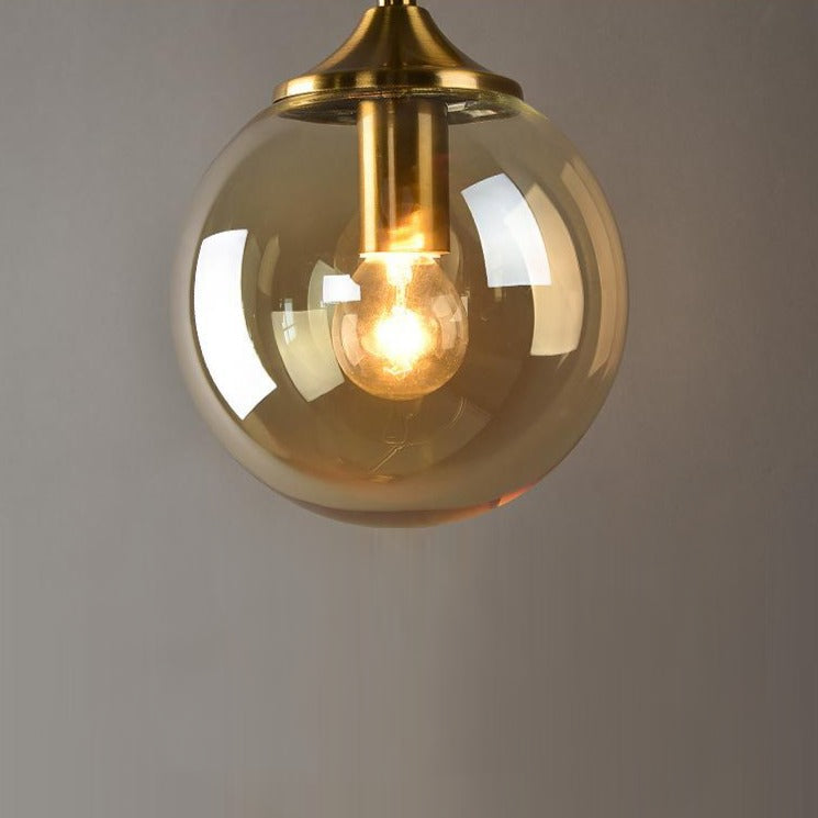 Glass Torch Wall Light in Brass | OpalDwell - OpalDwell