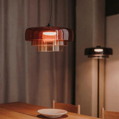 FjordLumen Glass Pendant Light Norwegian Craft Lighting - OpalDwell