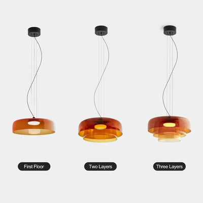 FjordLumen Glass Pendant Light Norwegian Craft Lighting - OpalDwell