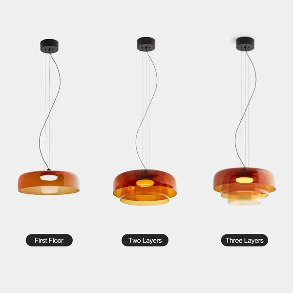 FjordLumen Glass Pendant Light Norwegian Craft Lighting - OpalDwell