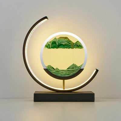 DriftGlass Flowing Sand LED Lamp Soothing Motion Light - OpalDwell