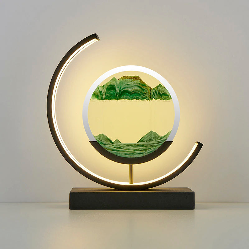 DriftGlass Flowing Sand LED Lamp Soothing Motion Light - OpalDwell