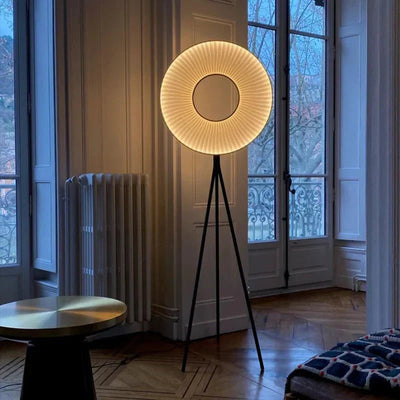 HaloSphere Floor Lamp Modern Minimalist Ambient Lighting OpalDwell