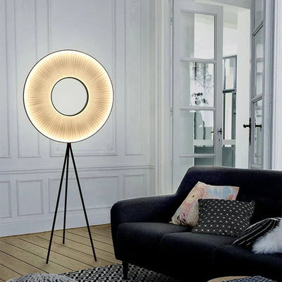 HaloSphere Floor Lamp Modern Minimalist Ambient Lighting OpalDwell