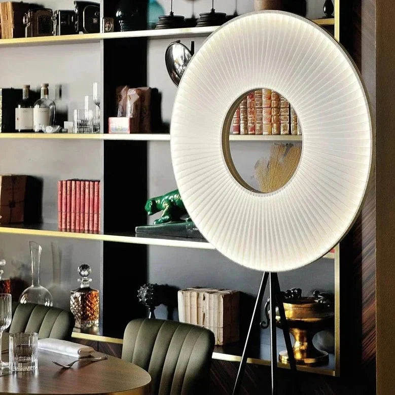 HaloSphere Floor Lamp Modern Minimalist Ambient Lighting OpalDwell