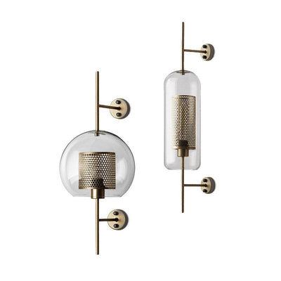 LumaHex Honeycomb Orb Wall Sconce With Warm Gold Glow - OpalDwell