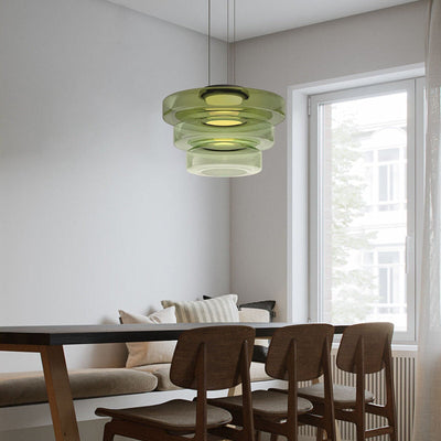 Asteron Glass Pendant Light in Bauhaus Style Ceiling Lamp OpalDwell