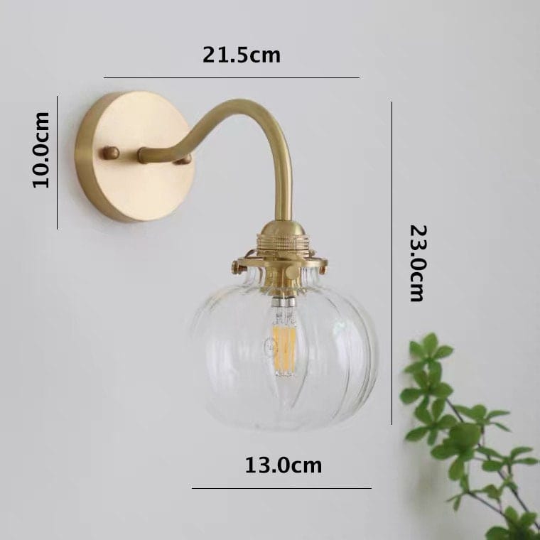 Small Vintage Glass Globe Wall Sconce | OpalDwell - OpalDwell