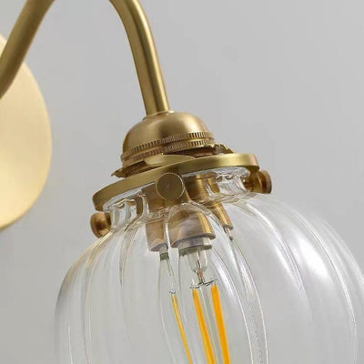 Small Vintage Glass Globe Wall Sconce | OpalDwell - OpalDwell