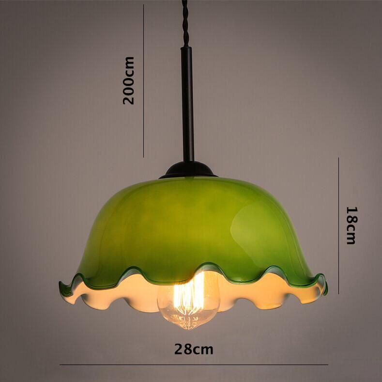 Aurelle | French Vintage Opaline Glass LED Pendant With Handkerchief-Style Shade, Bulb Included OpalDwell