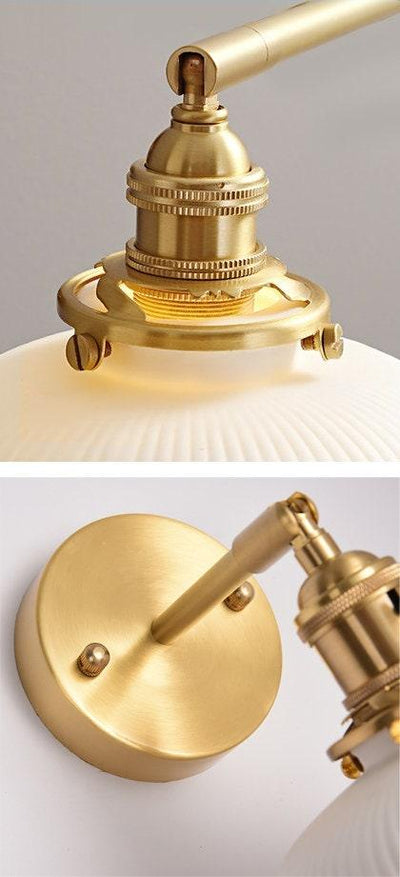 Lantern Cup-Shaped Ribbed Ceramic Wall Sconce, Bulb Included - OpalDwell