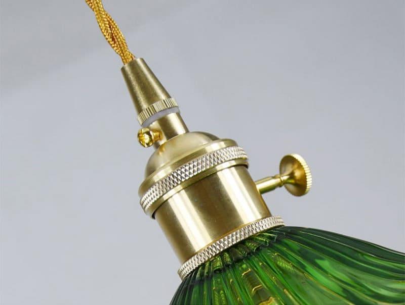 Calista Glass Hibiscus Flower Pendant Light in Vintage Style, LED Bulb Included | OpalDwell - OpalDwell