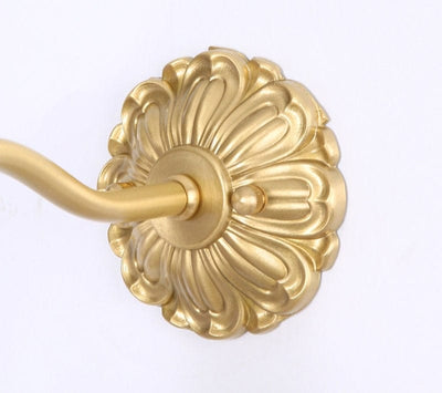 Lyra Lotus Wall Light Seeded Glass Brushed Brass Sconce - OpalDwell