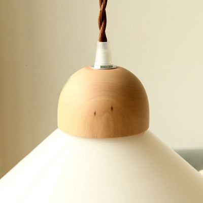 Alvara Vintage White Opaline Glass Flower LED Pendant Light With Brushed Brass Lamp Holder, Bulb Included | OpalDwell - OpalDwell
