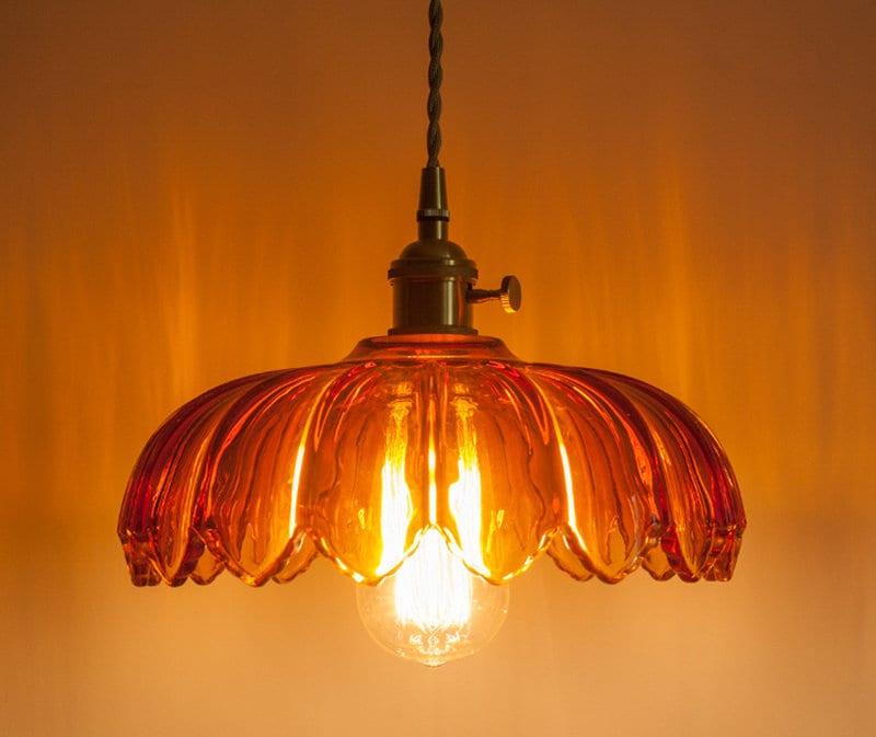 Aurelia Glass Bloom Pendant Light with Bulb Included - OpalDwell