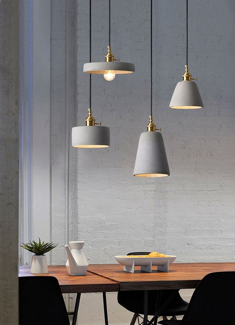 Kelda Handcrafted Cement Pendant LED Light in Nordic Style - Bulb Included | OpalDwell - OpalDwell