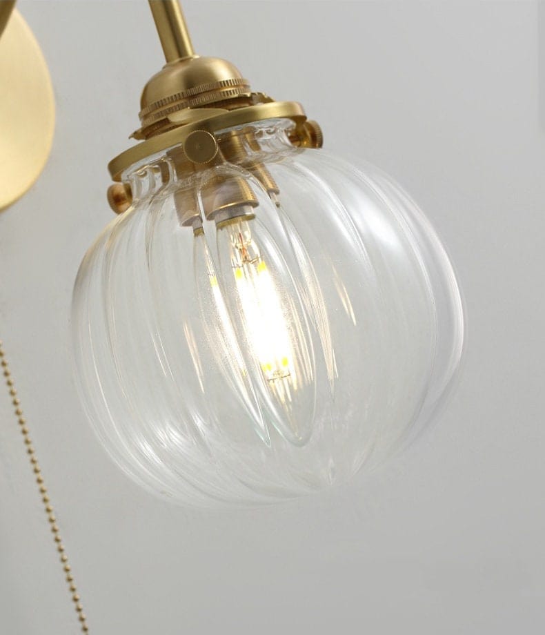 Small Vintage Glass Globe Wall Sconce | OpalDwell - OpalDwell