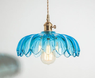 Aurelia Glass Bloom Pendant Light with Bulb Included - OpalDwell