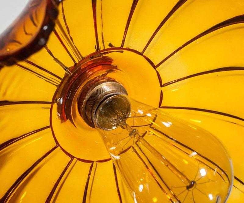 Aurelia Glass Bloom Pendant Light with Bulb Included - OpalDwell