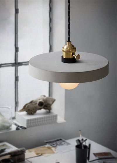 Kelda Handcrafted Cement Pendant LED Light in Nordic Style - Bulb Included | OpalDwell - OpalDwell