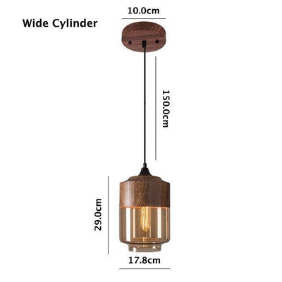 Lumina Nordic Metal LED Pendant Light with Woody Design, Tea-Tinted Glass Shade and Bulb Included | OpalDwell - OpalDwell
