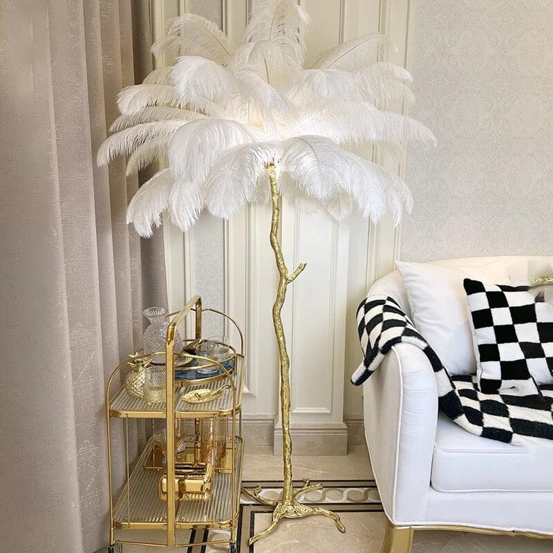 Lunara Feather Effect Floor Lamp OpalDwell