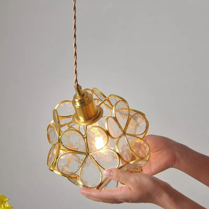 Floral Glass Pendant - OpalDwell