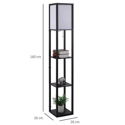 Rowan | Floor Lamp With Shelves OpalDwell
