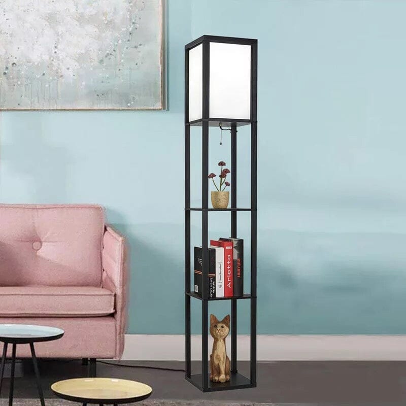 Rowan | Floor Lamp With Shelves OpalDwell
