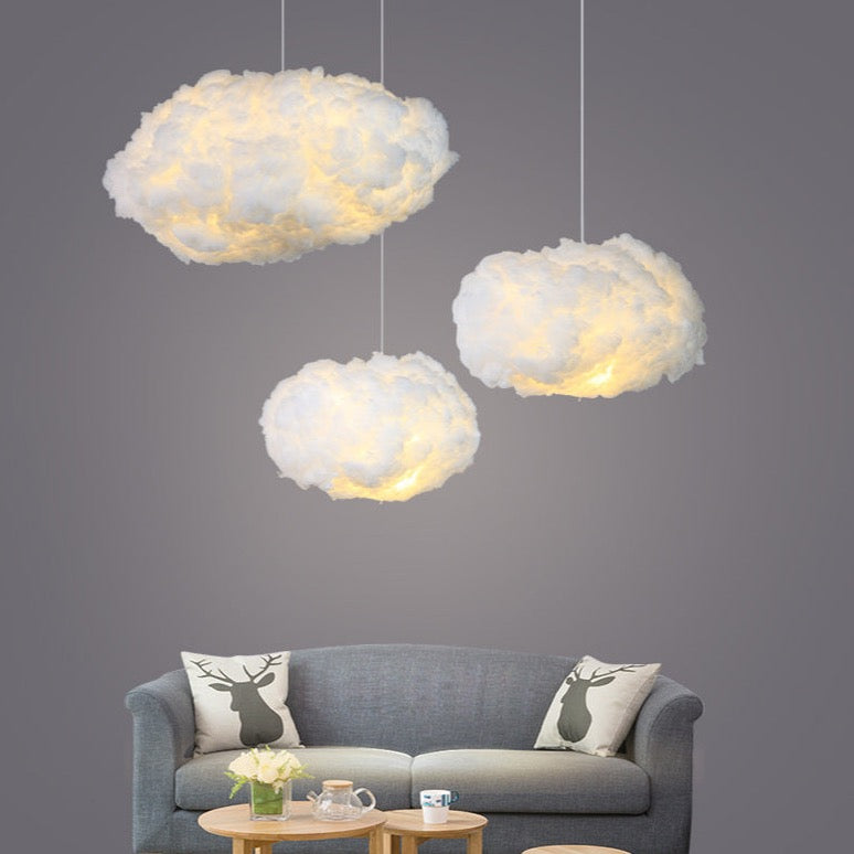 LumaCloud Diffused Cotton Ceiling Pendant Light Glow OpalDwell